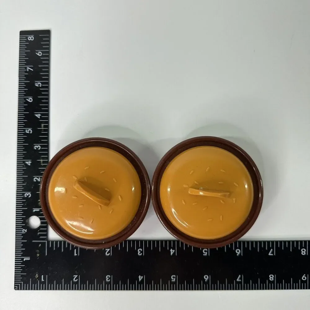 2 Charcoal Companion 2008 Slider Hamburger Press Plastic Bun Shaped 2.5